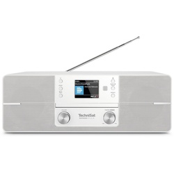 TechniSat DIGITRADIO 371 CD IR Digitalradio (DAB) (Digitalradio (DAB), UKW mit RDS, Internetradio, 10,00 W, Bluetooth-Audiostreaming, Kompaktanlage, Internetradio, USB-Ladefunktion) weiß