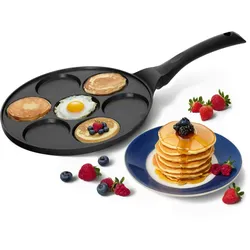4BIG.fun Pancakes Bratpfanne Pancake Pfannkuchen 3-fache Beschichtung Spiegeleier Oladji
