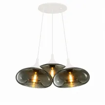 s.luce Cruet 3-flg. 28 cm Rauch/Weiß rund