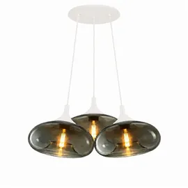 s.luce Cruet 3-flg. 28 cm Rauch/Weiß rund