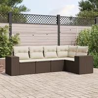 vidaXL Garten-Lounge-Set 5-tlg. braun