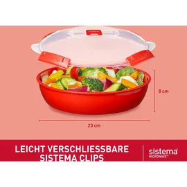 Sistema Mikrowellenschüssel rund rot 1,29 l