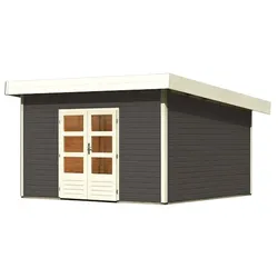 Karibu Gartenhaus Northeim 5 - 38 mm-369 x 369 cm-terragrau