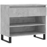 furnicato Schuhschrank Betongrau 70 x 36 x 60 cm aus Holzwerkstoff und Metall (1-St) grau