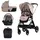 Chipolino Kinderwagen Elite 3 in 1 i-Size Babyschale Sportsitz Babywanne Tasche braun