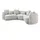 Livora Wohnlandschaft Polyester 2-Sitzer hellgrau