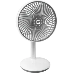 GUTFELS Tischventilator VENTI 3010 R, 15 cm Ø, USB Ventilator mit 4.000 mAh Akku, Touchbedienung, 4 Geschwindigkeiten