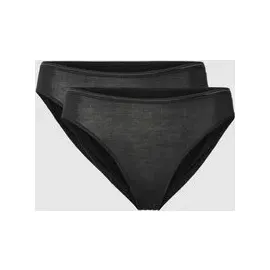 SCHIESSER Modal Essentials 2er-Pack, mit Glanzgarn-Details, schwarz