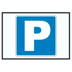 Parkplatz Still liegen erlaubt Symbol A5 Rückseite selbstklebend