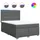 vidaXL Boxspringbett 140 x 200 cm Dunkelgrau