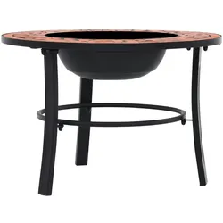 vidaXl Feuerstelle Mosaik Keramik Terracotta 68 cm