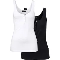 MELROSE Tanktop Schwarz/Weiß 40
