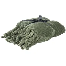 home&styling collection Kuscheldecke 130 x 160 cm Grün/Beige