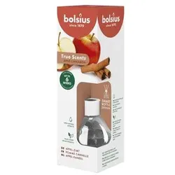 Bolsius Raumduft: Apfel-Zimt - 60 ml Diffuser mit Rattanstäbchen - Bolsius True Scents (1 Stück)