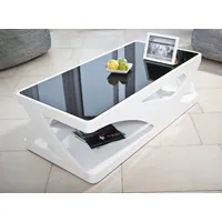 SalesFever Couchtisch 120x60x38cm weiß/schwarz Wohnzimmertisch Sofatisch Abstelltisch Tisch