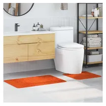 vidaXL 2-tlg. Badematten-Set Orange Polypropylen Rutschfest