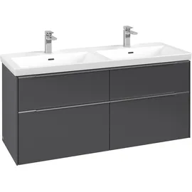 Villeroy & Boch Waschbeckenunterschrank 4 Auszüge 127,2 x 57,9 x 46,2 cm Graphit