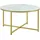 [en.casa] Couchtisch Uppvidinge 45x80cm Marmor, weiß / Gold