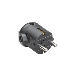 Bachmann Schutzkontaktstecker Winkel schwarz bruchfest montierbar IP 20