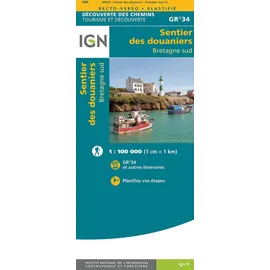 IGN Frankreich Sentier des Douaniers Bretagne Sud 1:110 000: