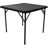 chefgastro Gartentisch klappbar 86 x 86 x 74 cm Schwarz