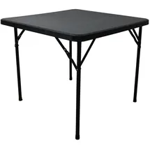 chefgastro Gartentisch klappbar 86 x 86 x 74 cm Schwarz