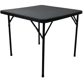 chefgastro Gartentisch klappbar 86 x 86 x 74 cm Schwarz