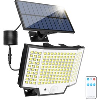 Solarlampen für Außen mit Bewegungsmelder 160LED Solarlampen für Außen IP65 Wasserdichte LED Solar Aussenleuchte mit Bewegungsmelder 3 Modi Solar Strahler mit Bewegungsmelder für Garten Außen, 1 Stück