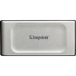 Kingston XS2000 externe SSD (1 TB) 2000 MB/S Lesegeschwindigkeit, 2000 MB/S Schreibgeschwindigkeit silberfarben