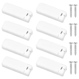 8 Stück Plissee Spannschuhe ,Plissee Halterung, Klemmträger Plissee Universal Plissee Zum Bohren Spannschuhe Für Plissees Stick & Fix Klebeplatten, Kunststoff Plissee Ersatzteile