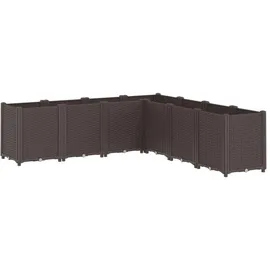 vidaXL Pflanzkübel Braun 160x160x53 cm PP