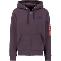 Alpha Industries Back Print Reißverschlusspullover - Plum - S