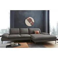 W.SCHILLIG Ecksofa enjoy&MORE, Designsofa, bequem, zeitlos und elegant, L-Form, Sitztiefenverstellung, Füße schwarz pulverbeschichtet, Breite 340 cm grau