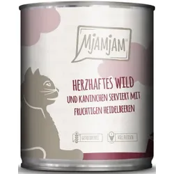 Katzen - Nassfutter MJAMJAM Cat Adult Wild & Kaninchen, 800 g