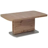 Wohnzimmer Tisch in Wildeichefarben höhenverstellbar und ausziehbar