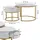 Vicco Madrid Marmor Weiß MDF 70 x 70 cm
