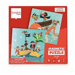 Carletto Puzzle Reise-Magnetpuzzle Piraten 20 Teile, 20 Puzzleteile