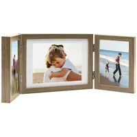VidaXL Dreifach-Bilderrahmen Collage Hellbraun 22x15 cm+2x(10x15 cm)