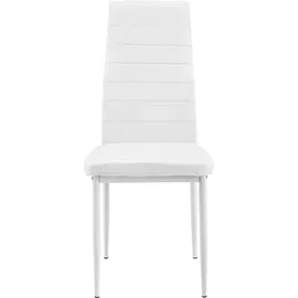 [en.casa] Esszimmerstuhl Lidköping Kunstleder weiß 2er Set