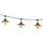 Lumisky Lichterkette Stahl 6 m 10 E27-LED-Glühbirnen schwarz