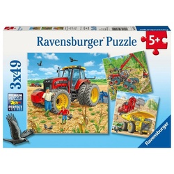 Ravensburger Puzzle Große Maschinen. Puzzle 3 x 49 Teile, 49 Puzzleteile