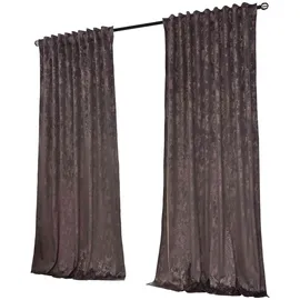 Gardinenbox Vorhang 2er Set »Milano Star« HxB 245x140 cm Grau Rosegold