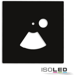 ISOLED Cover Aluminium eckig für Wandeinbauleuchte SYS-WALL68 mit PIR Sensor, IP54, schwarz ISO-115612