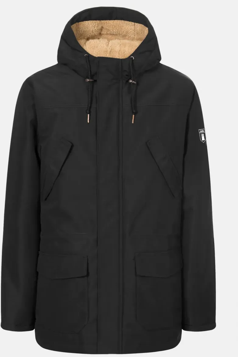 Derbe Festholm Herren Winterjacke Schwarz Caramel