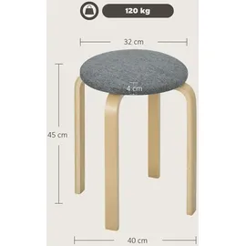 Homcom Esszimmerhocker Holzwerkstoff, Polyester