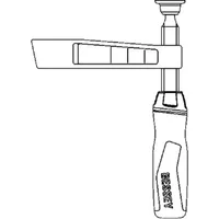 Bessey Unterteil kpl. TG m. 2K-Griff (Auslad. 120 mm)