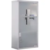 GiPP Medizinschrank, Silber, Kunststoff, Rechteckig,Rechteckig, Bodenplatte, 25x48x12 cm, Badezimmer, Badezimmerschränke, Medizinschränke