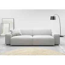 Home Affaire Big-Sofa HOME AFFAIRE "Glimminge auch in Breitcord, Feincord + Easy care-Bezug", silber, B:254cm H:71cm T:101cm, 95% Polyester, 5% Nylon, Sofas, Big-Sofa, besondere Kedernähte Zierkissen