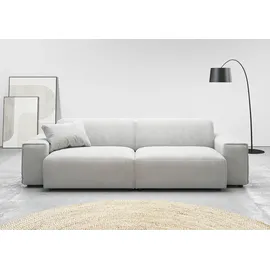Home Affaire Big-Sofa HOME AFFAIRE "Glimminge auch in Breitcord, Feincord + Easy care-Bezug", silber, B:254cm H:71cm T:101cm, 95% Polyester, 5% Nylon, Sofas, Big-Sofa, besondere Kedernähte Zierkissen
