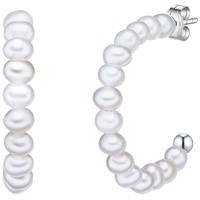 Valero Pearls Perlenohrringe »Creolen aus Süßwasserzuchtperlen, in weiß«, für Damen